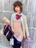 J-cute Doll TPE Material Love Doll 149cm/4ft9 A-cup with Silicone Head AGD01 with new body makeup in school uniform