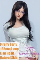Firefly Diary 165cm C-cup Lian Head Full Silicone Sex Doll With Body Make-up White Dress