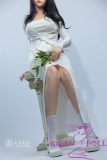 [Body Discontinued] Firefly Diary 165cm C-cup Lian Head Full Silicone Sex Doll With Body Make-up White Dress