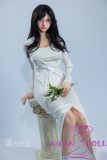 [Body Discontinued] Firefly Diary 165cm C-cup Lian Head Full Silicone Sex Doll With Body Make-up White Dress