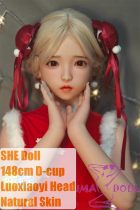 SHEDOLL Lolita type Luoxiaoyi head148cm/4ft9 D-cup love doll body material customizable Christmas dress