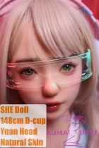 SHEDOLL Lolita type Yuan head 148cm/4ft9 D-cup love doll body material customizable High-Tech Goggles