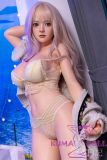 Firefly Diary  164cm G-cup Liuli Head Full Silicone Sex Doll With Body Make-up White Lingerie