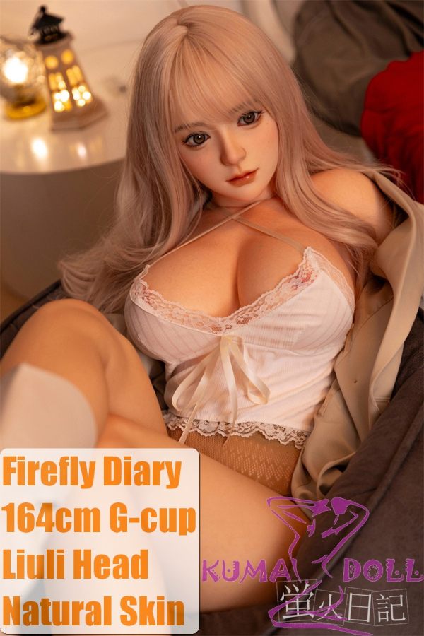Firefly Diary  164cm G-cup Liuli Head Full Silicone Sex Doll With Body Make-up White Lingerie