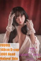 FUDOLL Sex Doll #8 head 148cm D-cup Silicone head +  body material selectable Black Hair