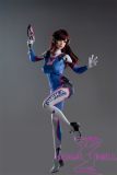 Game Lady Full silicone 167cm/5ft5 D-cup No.23 head D.Va From Overwatch with realistic makeup eyebrows and eyelashes implanted