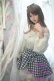 FUDOLL Sex Doll #J026 head with oral function 150cm/4ft9 B-cup High-grade silicone head + TPE material body green lingerie
