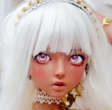 MLW M1 head  Mini Doll 60cm High-grade silicone material love doll normal breast  mini doll sexable Natural Skin White Dress