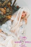 MLW M1 head  Mini Doll 60cm High-grade silicone material love doll normal breast  mini doll sexable Natural Skin White Dress