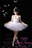 MLW doll Loli Sex Doll 126cm/4ft1 AA-cup Kisa Hard Silicone material head with TPE body Ballet Girl