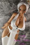 Mini doll sexable 60cm/2ft big breast silicone Elf Queen head from Kuroinu costume selectable white hair