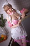 Jiusheng Doll Full Silicone Sex Doll 160cm/5ft2 E-cup Lily ROS head Pink Maid Outfit