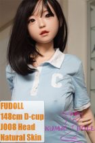 FUDOLL Sex Doll #8 head 148cm D-cup Silicone head + TPE body Brown Hair
