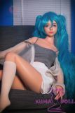 SHEDOLL Lolita type Xiyuan head 148cm/4ft9 D-cup love doll body material customizable Blue Hair