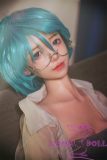 SHEDOLL Lolita type Xiyuan head 148cm/4ft9 D-cup love doll body material customizable Blue Hair