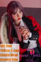 SHEDOLL Lolita type 158cm/5ft2 C-cup#14楚琳 (Chulin)  head love doll body material customizable Cosplay Yumeko Jabami Doll from Kakegurui