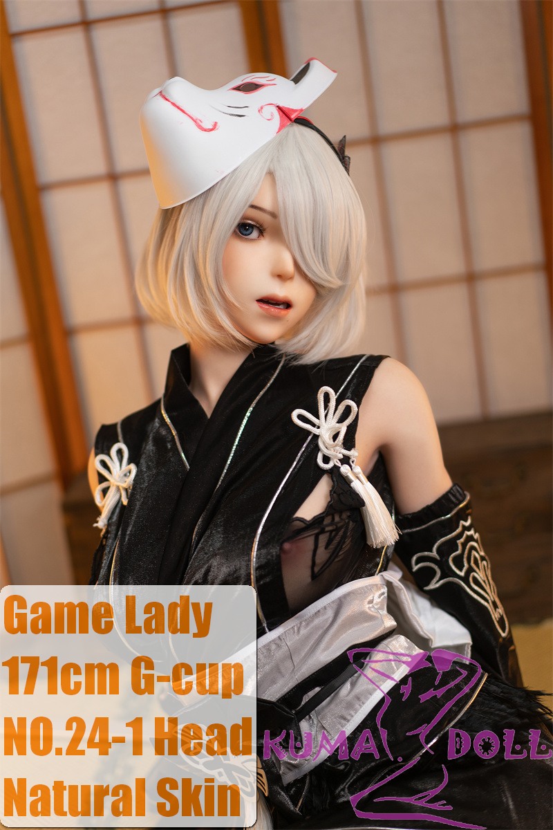 Game Lady Full silicone 171cm/5ft6 G-cup No.24-1 2B from Nier Automata  head with realistic makeup, eyebrows and eyelashes implanted