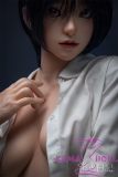 Firefly Diary 151cm A-cup Nanako Head Full Silicone Sex Doll With Body Make-up White Shirt