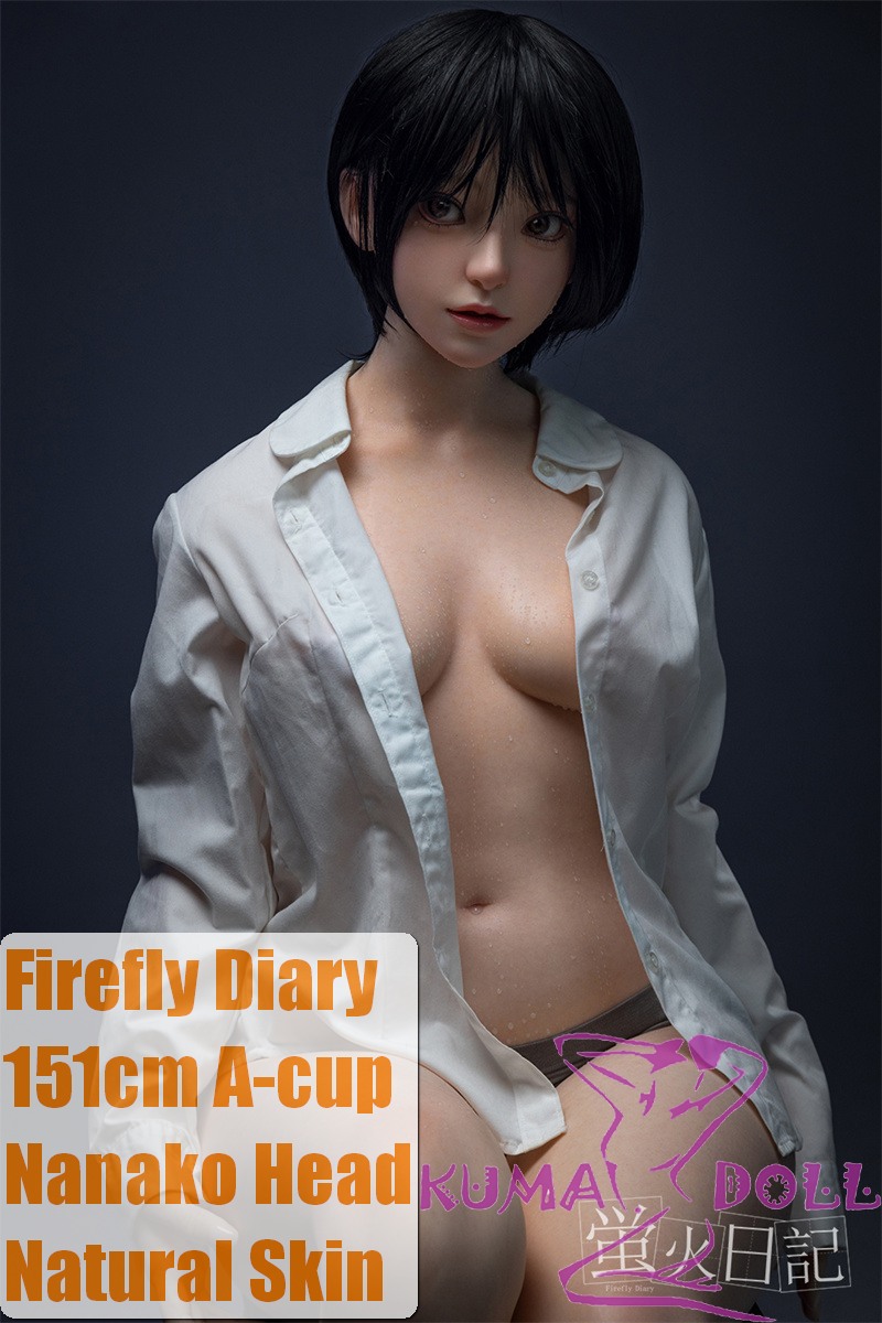 Firefly Diary 151cm A-cup Nanako Head Full Silicone Sex Doll With Body Make-up White Shirt