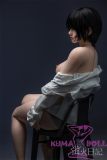 Firefly Diary 151cm A-cup Nanako Head Full Silicone Sex Doll With Body Make-up White Shirt