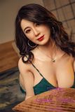 Starpery Sex Doll Full Silicone 163cm/5ft3 G-Cup Hao Head Green Slip Dress