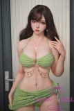 FUDOLL Full Silicone love doll 163cm D-cup #2 head in Green Bikini