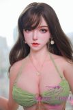 FUDOLL Full Silicone love doll 163cm D-cup #2 head in Green Bikini