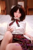 FUDOLL Sex Doll #27 head 146cm AA-cup Silicone head + silicone body School Uniform
