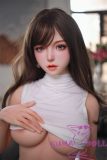 FUDOLL Full Silicone love doll 163cm D-cup #2 head in White Crop Top