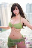FUDOLL Full Silicone love doll 163cm D-cup #2 head in Green Bikini