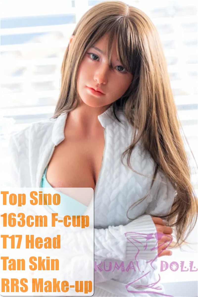Top Sino Doll Silicone Sex Doll 163cm/5ft4 #T17 Minan head Light Tan Skin Color RRS makeup selectable