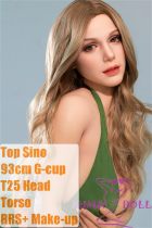 Top Sino Doll Full Silicone Torso 93cm/3ft1 G-cup T25 Head RRS+ Makeup Selectable