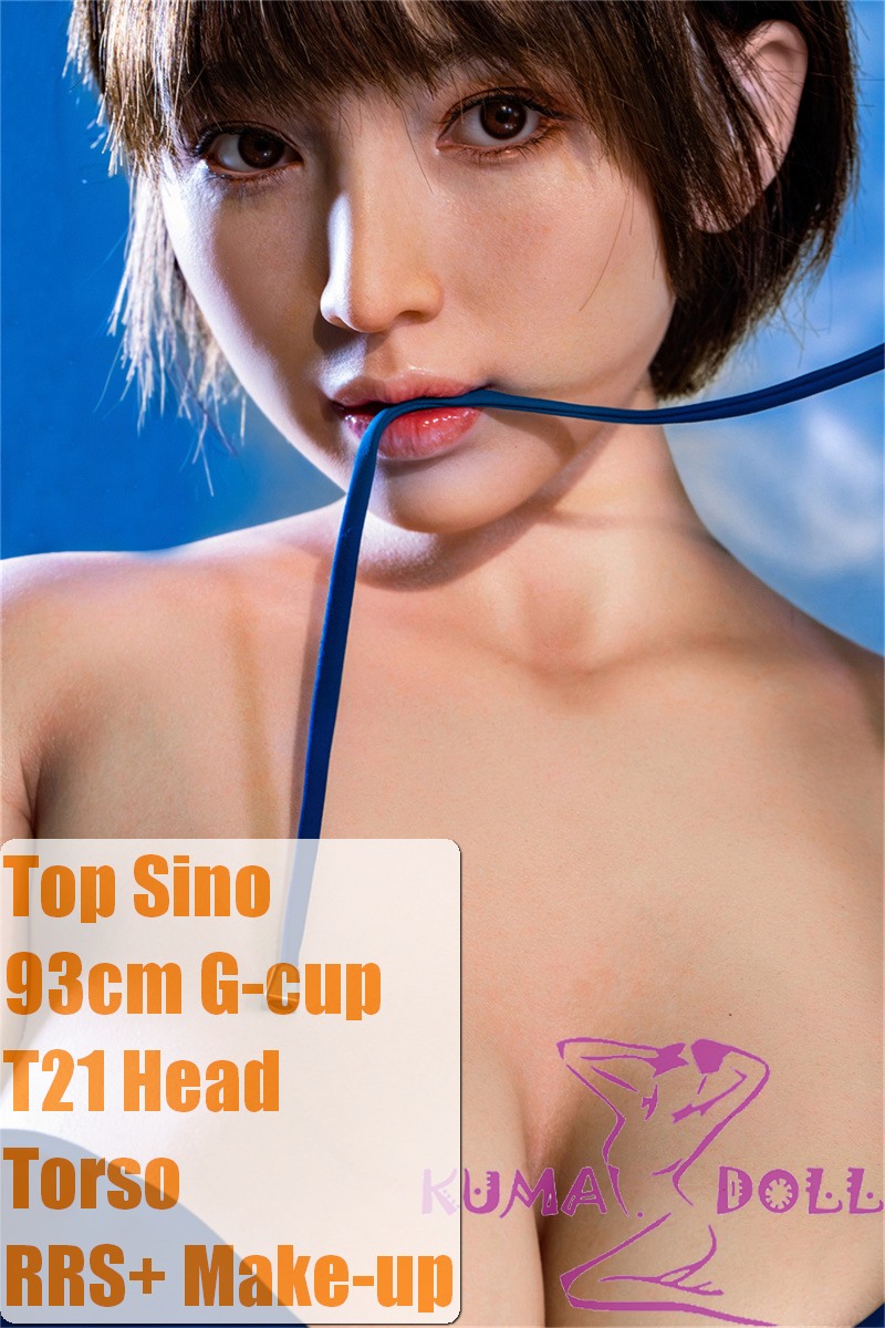Top Sino Doll Full Silicone Torso 93cm/3ft1 G-cup T21 Head RRS+ Makeup Selectable