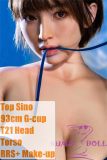 Top Sino Doll Full Silicone Torso 93cm/3ft1 G-cup T21 Head RRS+ Makeup Selectable