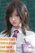 Firefly Diary  159cm E-cup Liuli Head No.2 Make-up  Full Silicone Sex Doll With Body Make-up in School Uniform