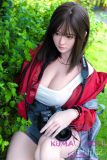 Firefly Diary 164cm G-cup Jiuchuan Head Full Silicone Sex Doll With Body Make-up Camping