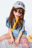 MLW doll Loli Sex Doll 126cm/4ft1 AA-cup W3 Hard Silicone material head with TPE body COSPLAY Platelet Plush Doll from Cells at Work