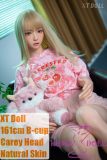 XTDOLL 161cm B-cup Carey head super reduce wight full silicone doll life-size real love doll