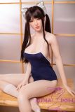 Real Girl Doll 159cm/5ft2 E-Cup Sex Doll Silicone C22 head+TPE body(material selectable)  in School Uniform