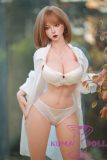 JY Doll Silicone Material Love Doll 163cm/5ft4 F-Cup Qingniao head with body makeup in White Shirt