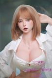 JY Doll Silicone Material Love Doll 163cm/5ft4 F-Cup Qingniao head with body makeup in White Shirt