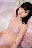 J-cute doll 133cm AA-cup AGD17 head sex doll full silicone material in Pink Bikini