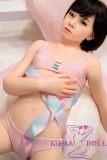 J-cute doll 133cm AA-cup AGD17 head sex doll full silicone material in Pink Bikini
