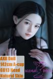 AXB Doll Full Silicone Material Love Doll 142cm A-cup with GD13 Head  realistic body makeup