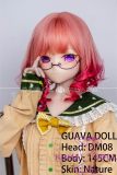 Guavadoll 145cm B-cup head DM08 head Vinyl (PVC) head + TPE body 1:1 life-size love doll Pink Hair