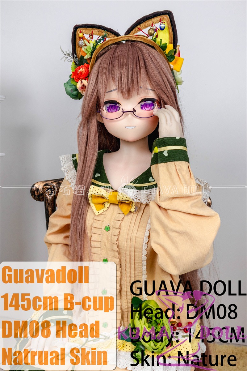 Guavadoll 145cm B-cup head DM08 head Vinyl (PVC) head + TPE body 1:1 life-size love doll Brown Hair