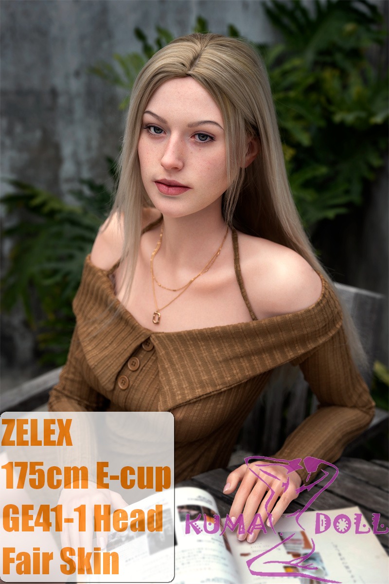 ZELEX Full silicone sex doll 175cm E-cup #GE41_1 head with movable jaw Fair Skin
