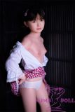 J-cute doll 133cm AA-cup AGD07 head sex doll full silicone material in White Shirt and Pink Plaid Skirt