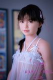 J-cute doll 133cm AA-cup AGD07 head sex doll full silicone material in White Lace