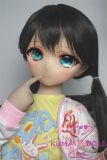 GUAVADOLL Anime Doll Soft vinyl head+TPE body 136cm DM02 head with Blue Hair in Casual Wear